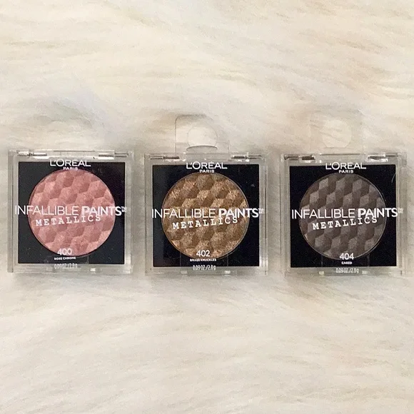New Bundle of 3 L’Oreal Paris Infallible Paints Metallic Eyeshadows - Picture 4 of 12